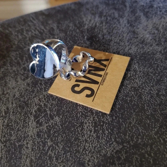SVNX | 3-Pack Rings w/ Heart Details & Horseshoe in Silver sz 7 - Picture 8 of 9